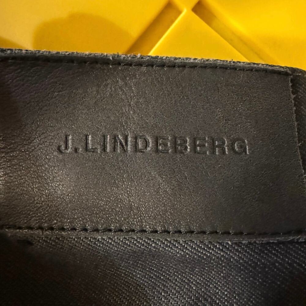 J.Lindeberg Mens Jeans 34x34 Jay Grey Denim Straight Leg Pants Zip Accent — image 7 of 8